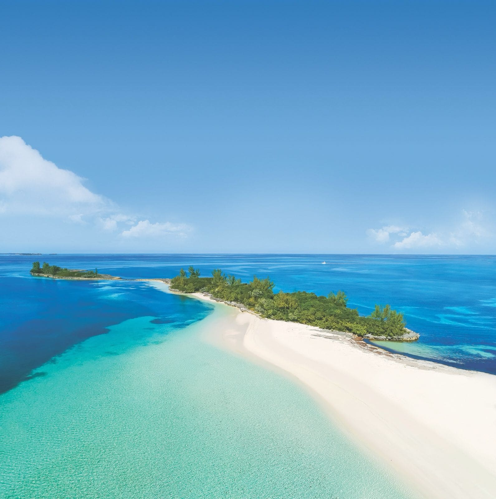 White-sand beach and calm sea