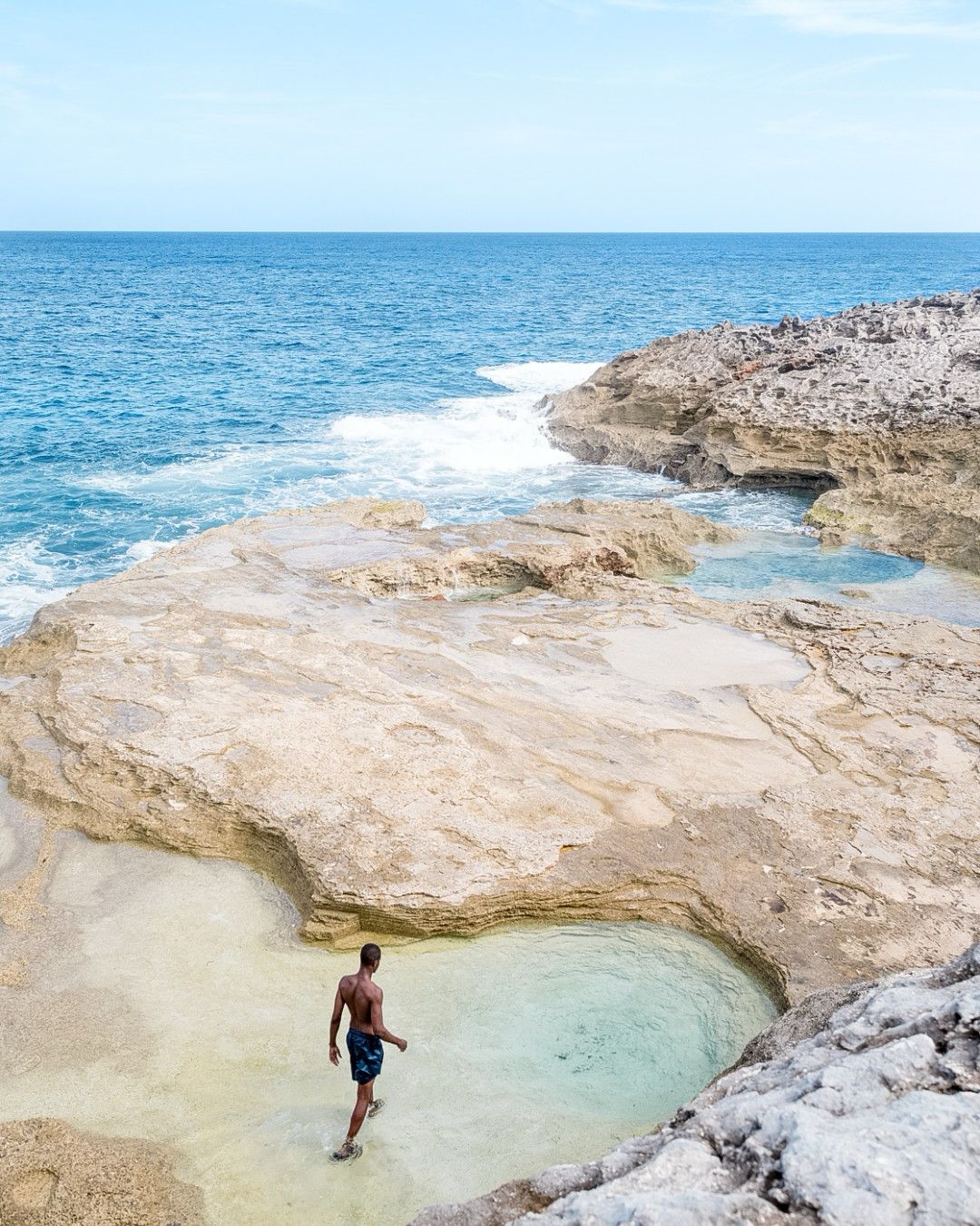 White-sand beach and calm sea