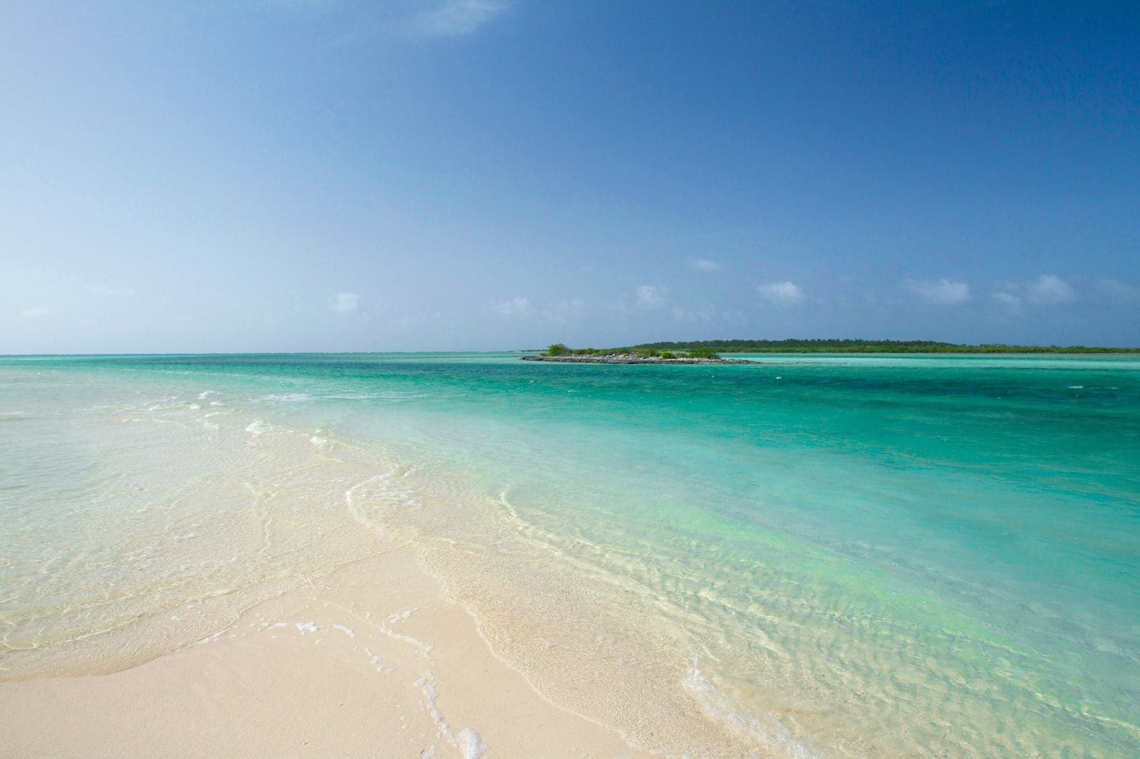 White sand and turquoise water on a Bimini island tour