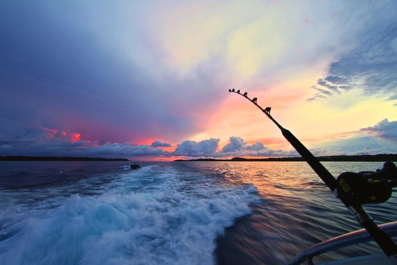 Sunset over the Bimini horizon