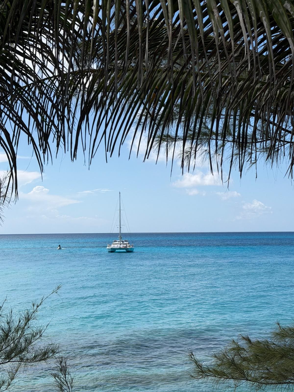 Snorkeling in clear Bahamian water